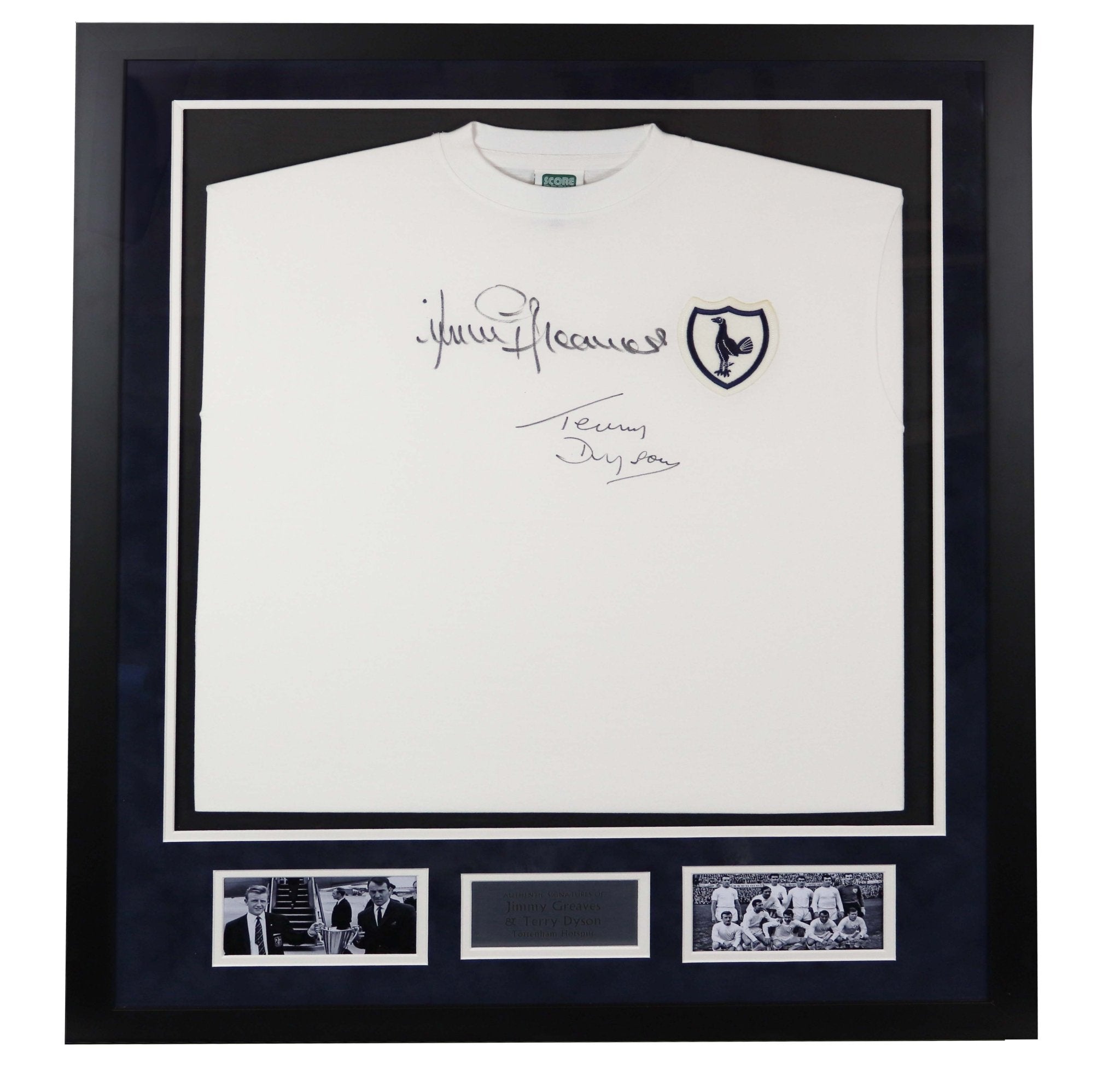 Jimmy Greaves and Terry Dyson signed shirt - Memorabilia Framers Shop